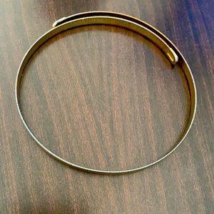 Gold layering piece necklace. Wrap around choker necklace.